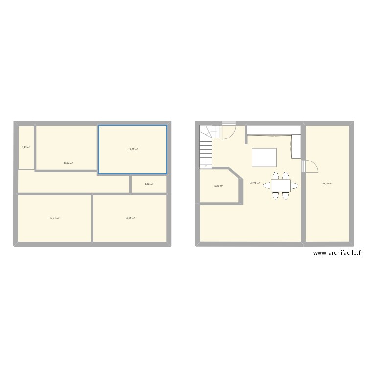 Maison 8x10. Plan de 9 pièces et 138 m2