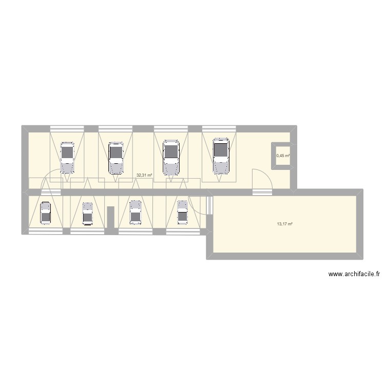 dossier pro. Plan de 3 pièces et 46 m2