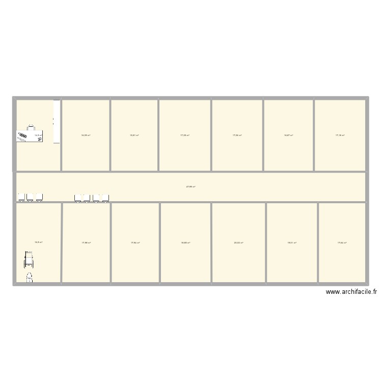 projet cabinet paramedical. Plan de 15 pièces et 291 m2