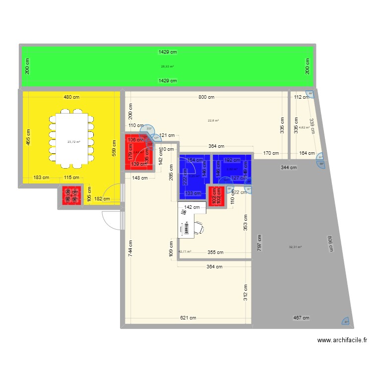 Plan Gauguin NS. Plan de 11 pièces et 165 m2