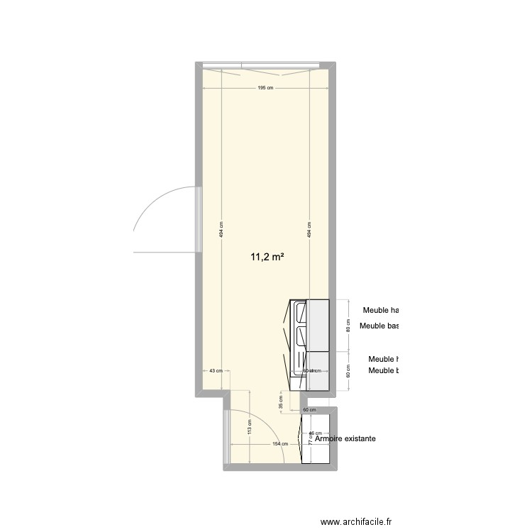 Cuisine - Viollier 11. Plan de 1 pièce et 11 m2