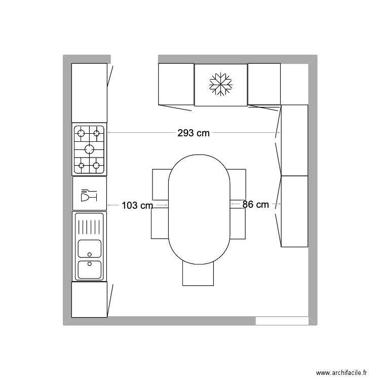 106 cuisine. Plan de 0 pièce et 0 m2