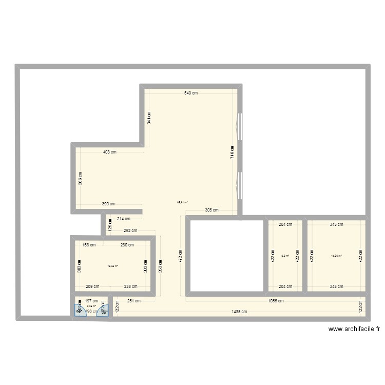 plan A1. Plan de 5 pièces et 125 m2