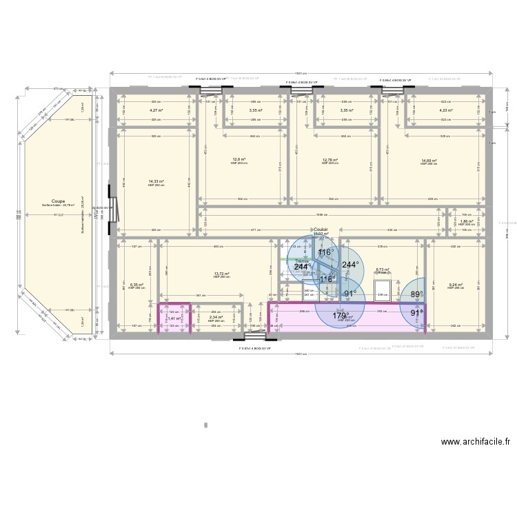 ML24018691. Plan de 40 pièces et 417 m2