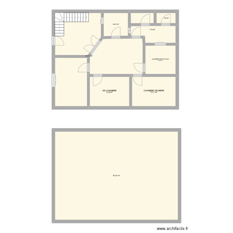 MA MAISON. Plan de 8 pièces et 163 m2