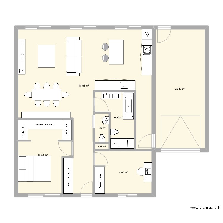 LEOGNAN MAISON DE REVE BIS. Plan de 7 pièces et 102 m2