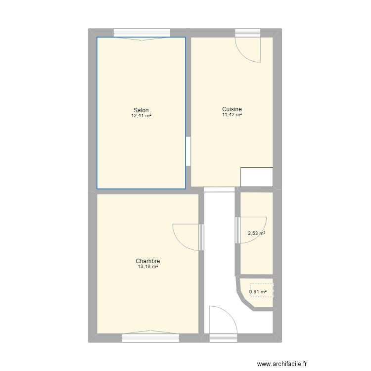 Maison Rosa à louer. Plan de 5 pièces et 40 m2