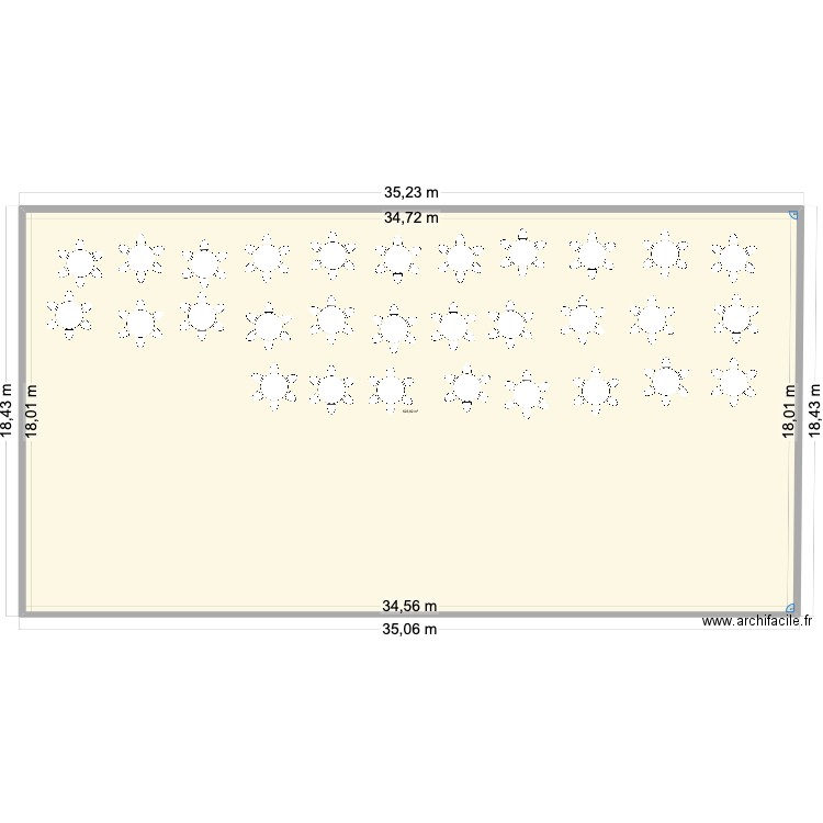 terrasse. Plan de 1 pièce et 624 m2