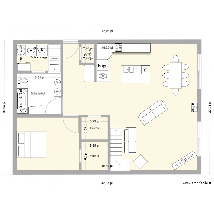 Plan 3. Plan de 6 pièces et 128 m2