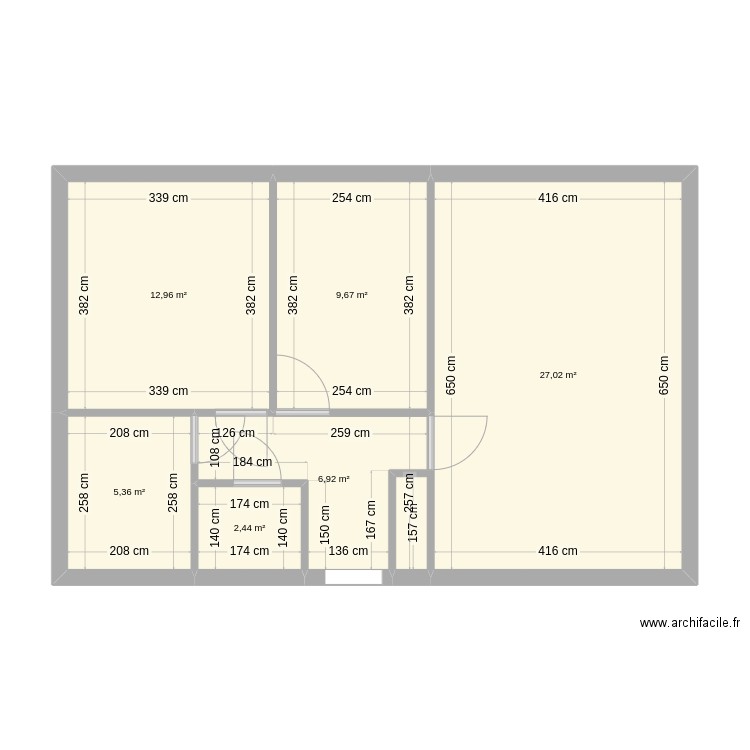 plan boissy. Plan de 6 pièces et 64 m2