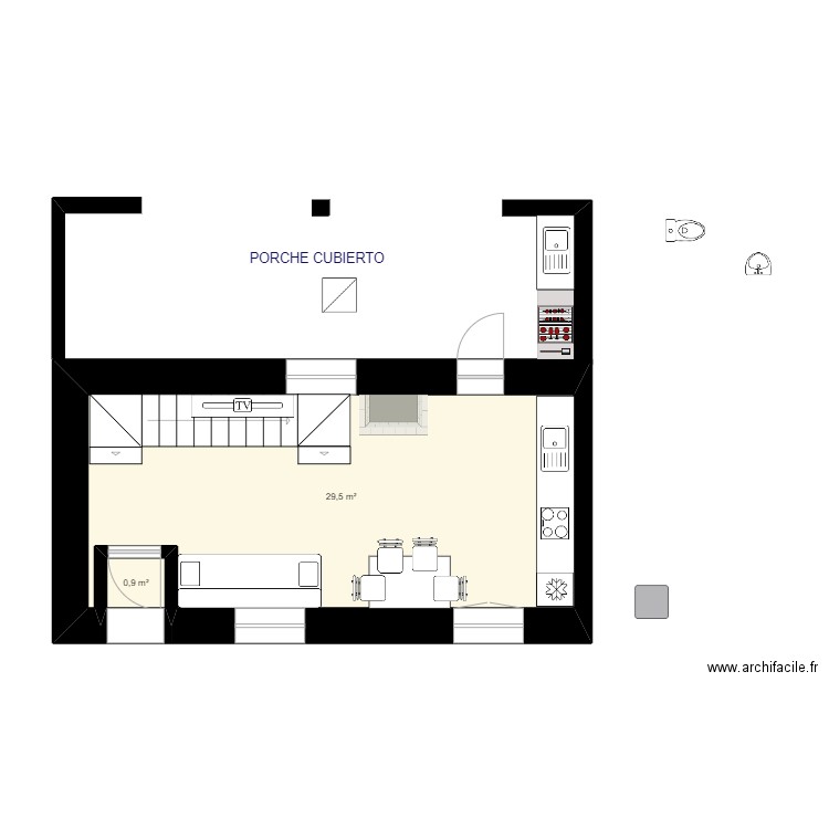 PLANTA BAJA APTO. A   (IZQUIERDA)   08   porche. Plan de 0 pièce et 0 m2