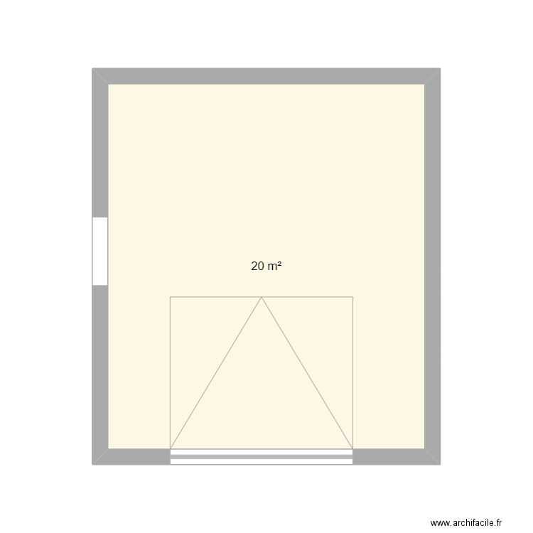 plan au sol. Plan de 1 pièce et 20 m2