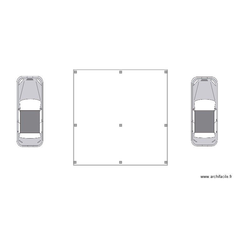 carport. Plan de 1 pièce et 36 m2