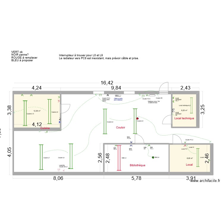 Team 2 schéma après V2. Plan de 3 pièces et 28 m2