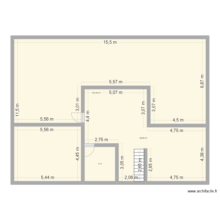 plan3. Plan de 3 pièces et 170 m2