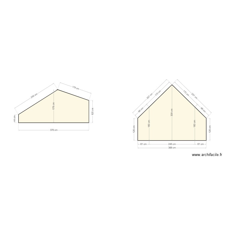 plan coupe toiture dependance. Plan de 0 pièce et 0 m2