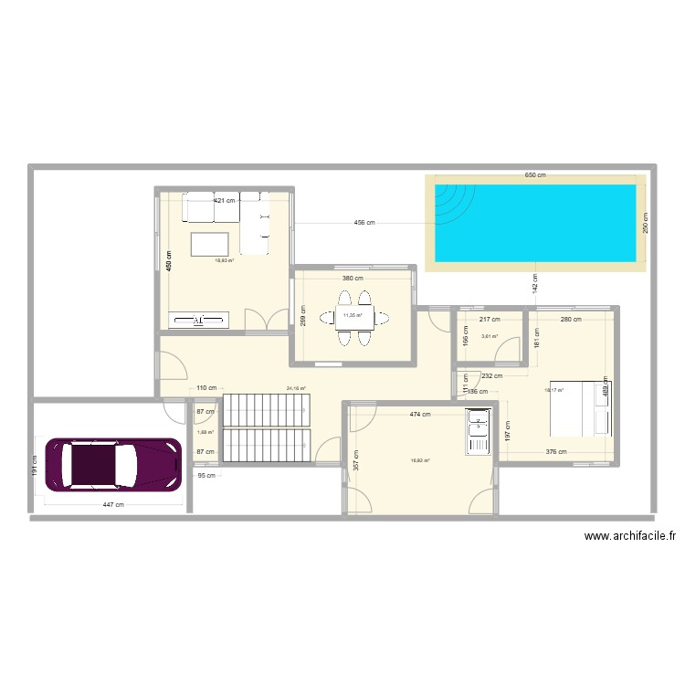 Débarcadère. Plan de 7 pièces et 95 m2