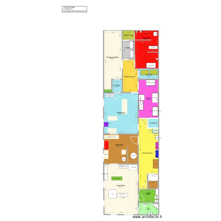 nouveau labo 5e jet sans divers. Plan de 17 pièces et 253 m2