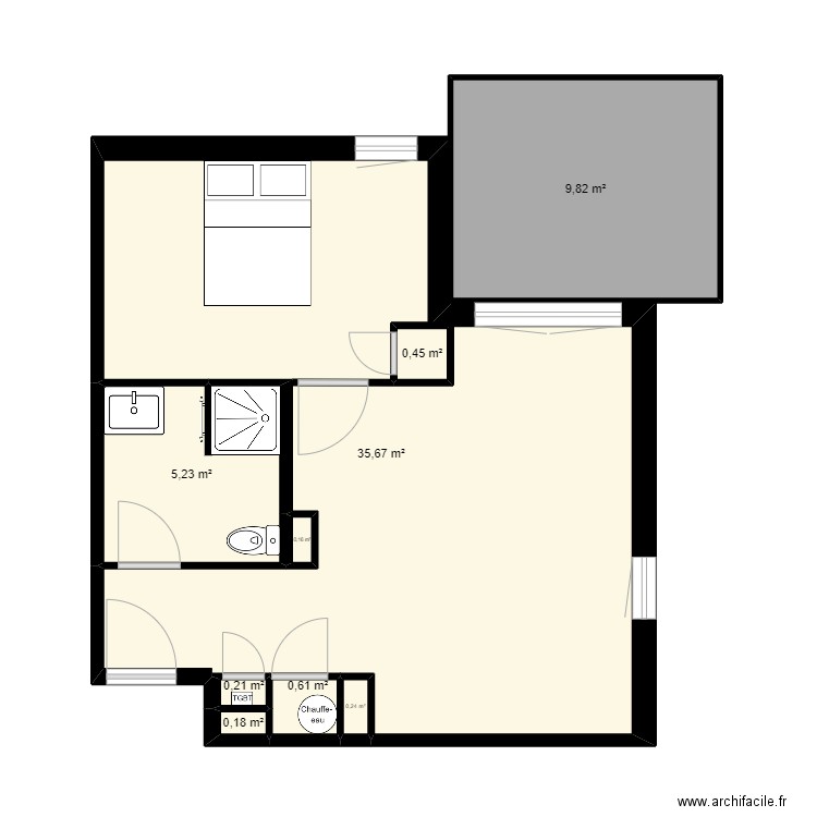 Appartement ELITA. Plan de 9 pièces et 53 m2