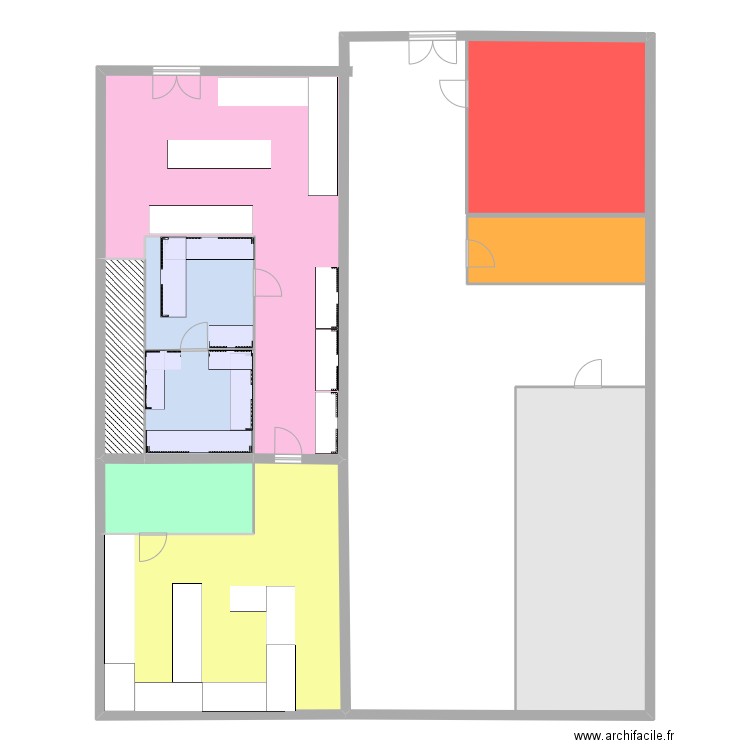 labo . Plan de 9 pièces et 202 m2