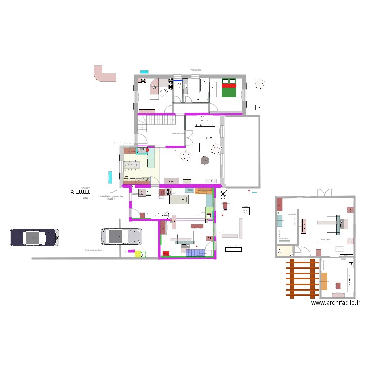 6 recup suppression porte. Plan de 1 pièce et 2 m2