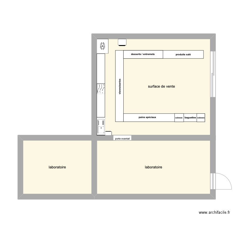 plan augustin. Plan de 3 pièces et 51 m2