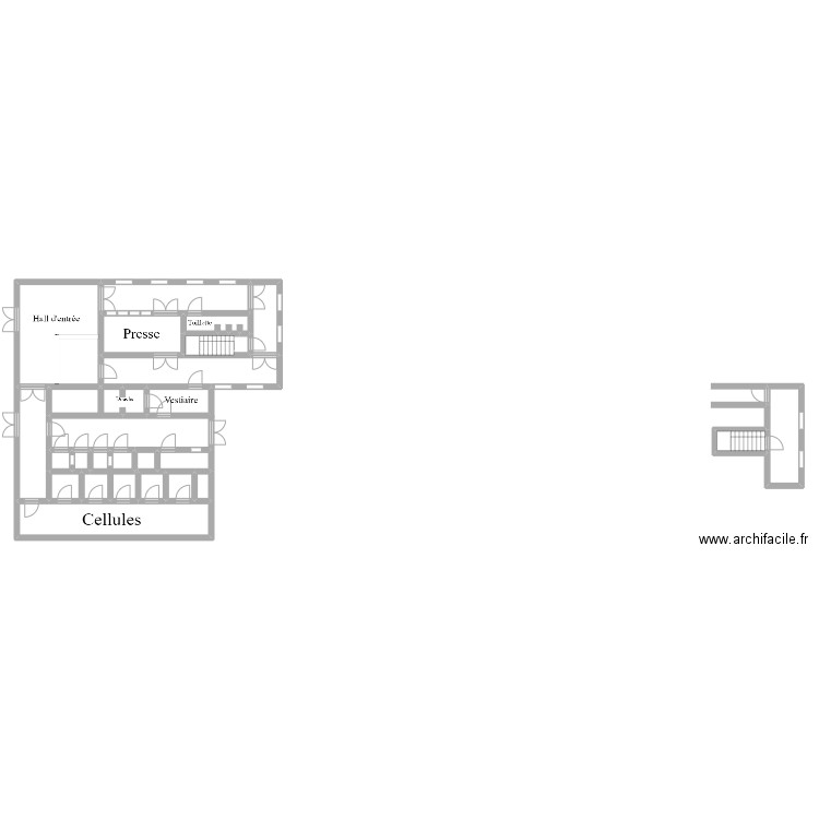 sheriiff. Plan de 23 pièces et 151 m2