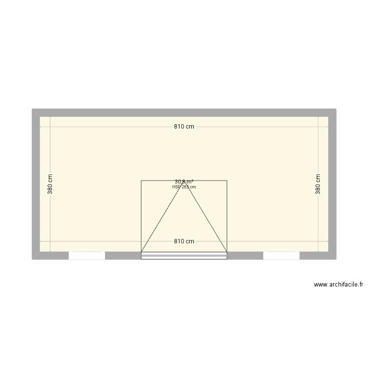 Bâtiments dessus . Plan de 1 pièce et 31 m2