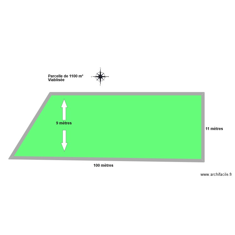 LACROIX terrain. Plan de 1 pièce et 91 m2