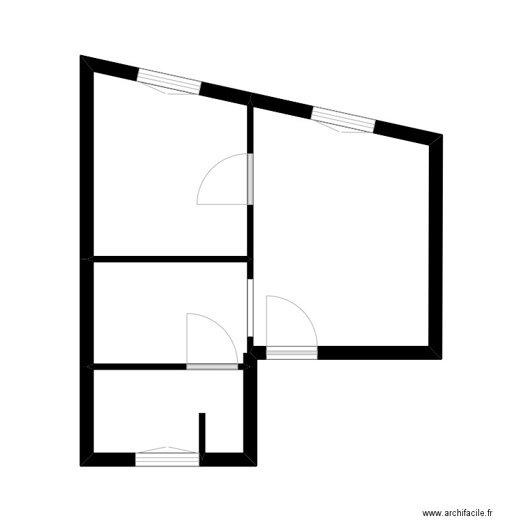 11 Haudry. Plan de 4 pièces et 23 m2