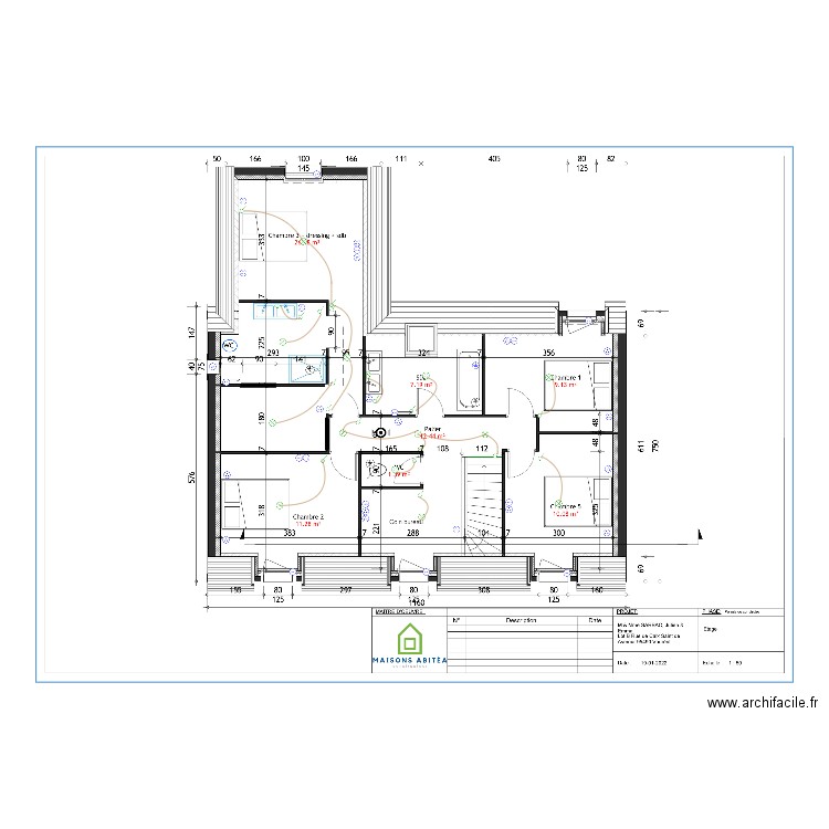 SARBAC ETAGE ELECTRICITE. Plan de 0 pièce et 0 m2