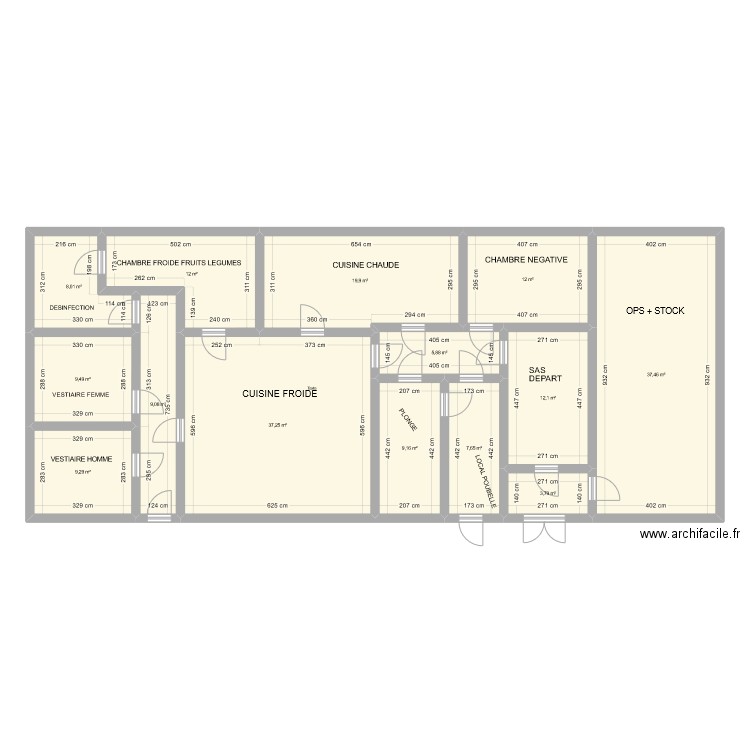 labo. Plan de 14 pièces et 193 m2