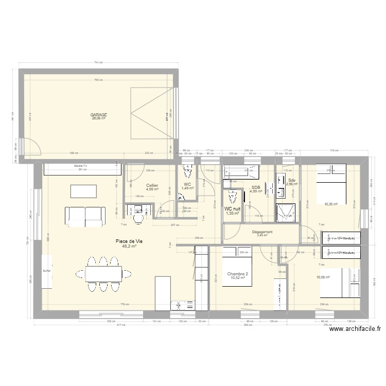 mroz3. Plan de 11 pièces et 127 m2