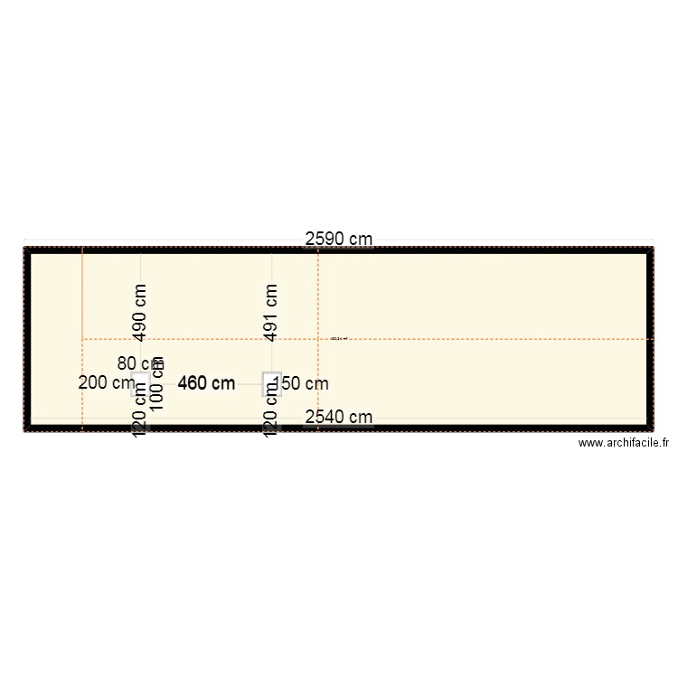 Maison. Plan de 1 pièce et 180 m2