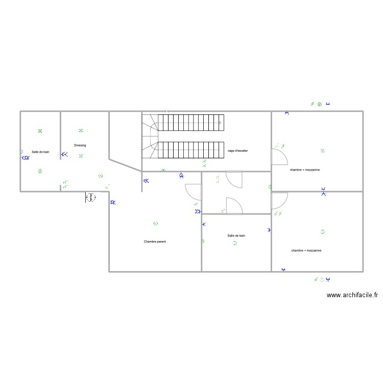 boden 2 eme étage. Plan de 6 pièces et 117 m2