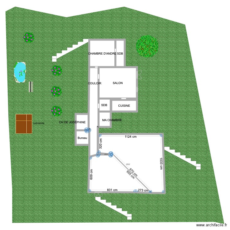 Plan de la maison. Plan de 12 pièces et 240 m2