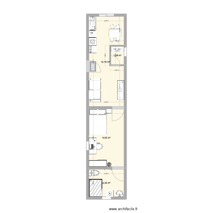 floor plan etlvv. Plan de 4 pièces et 27 m2