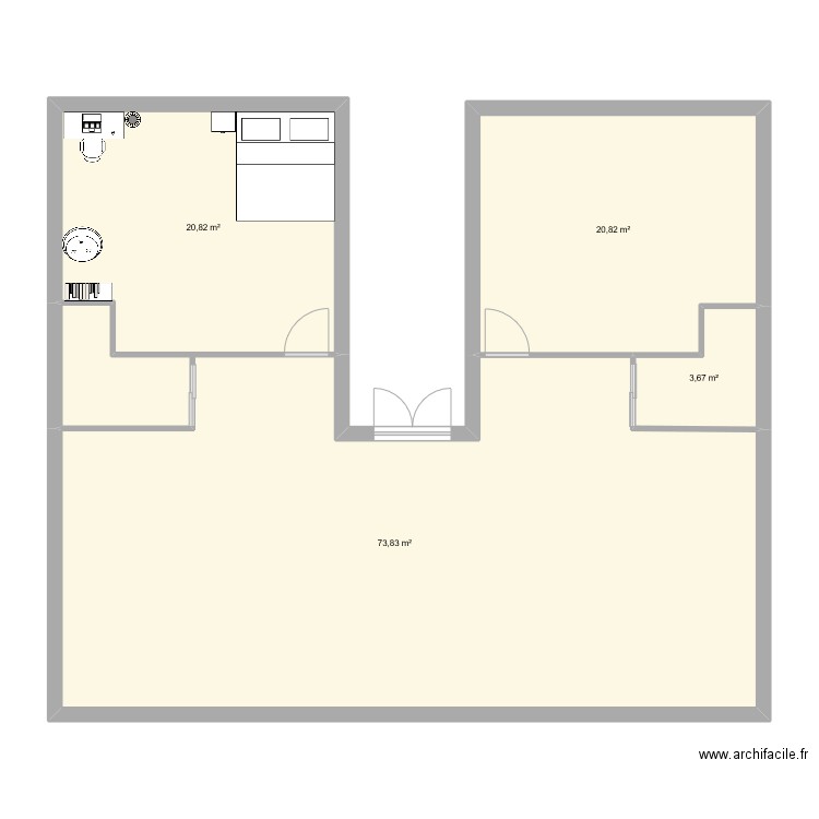 plan de maison. Plan de 4 pièces et 119 m2