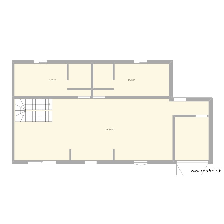 maison n3. Plan de 3 pièces et 97 m2