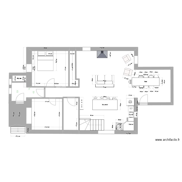 Maison 86 des Cascades. Plan de 5 pièces et 26 m2