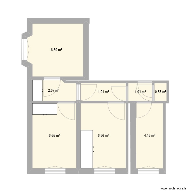 maquetteee. Plan de 8 pièces et 30 m2