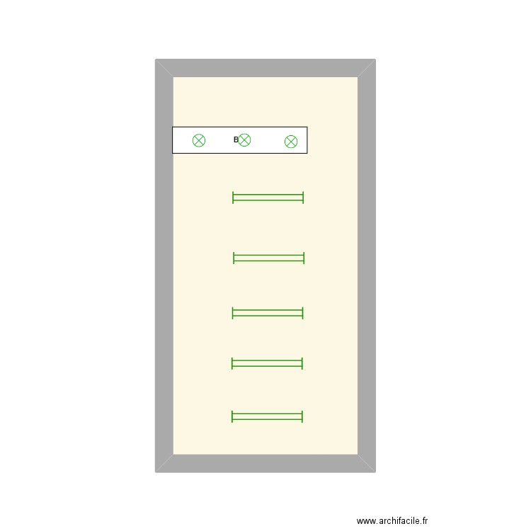 salle reception. Plan de 1 pièce et 15 m2