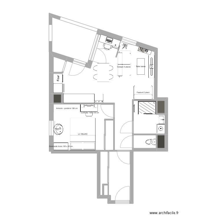 378 Cours emile zola. Plan de 7 pièces et 15 m2