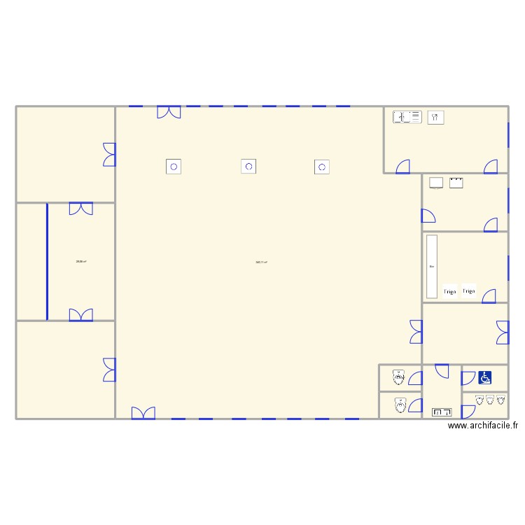 Salle guines . Plan de 14 pièces et 571 m2