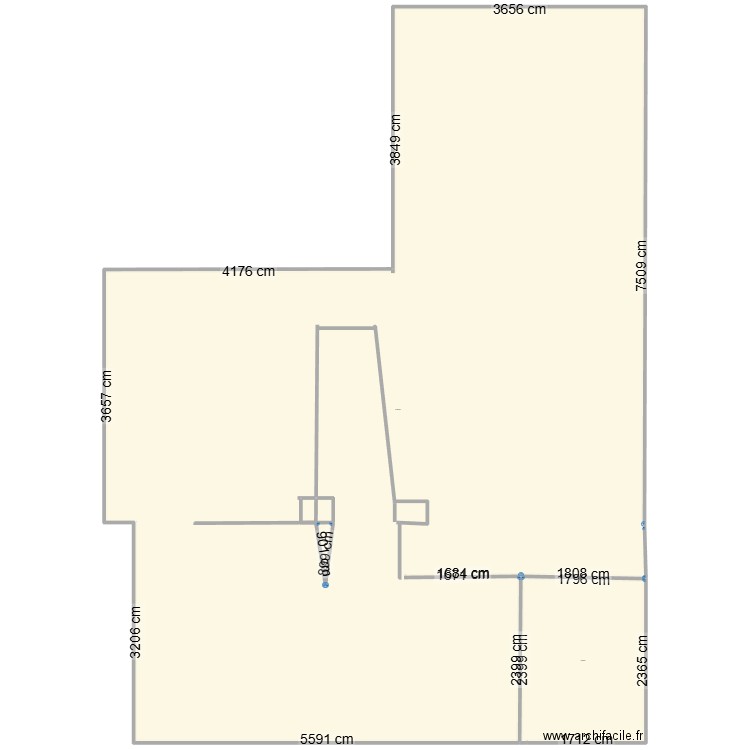 Guajar. Plan de 3 pièces et 2345 m2