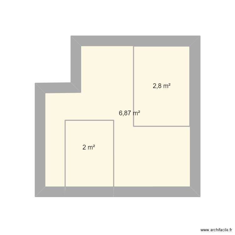 zebi. Plan de 3 pièces et 15 m2