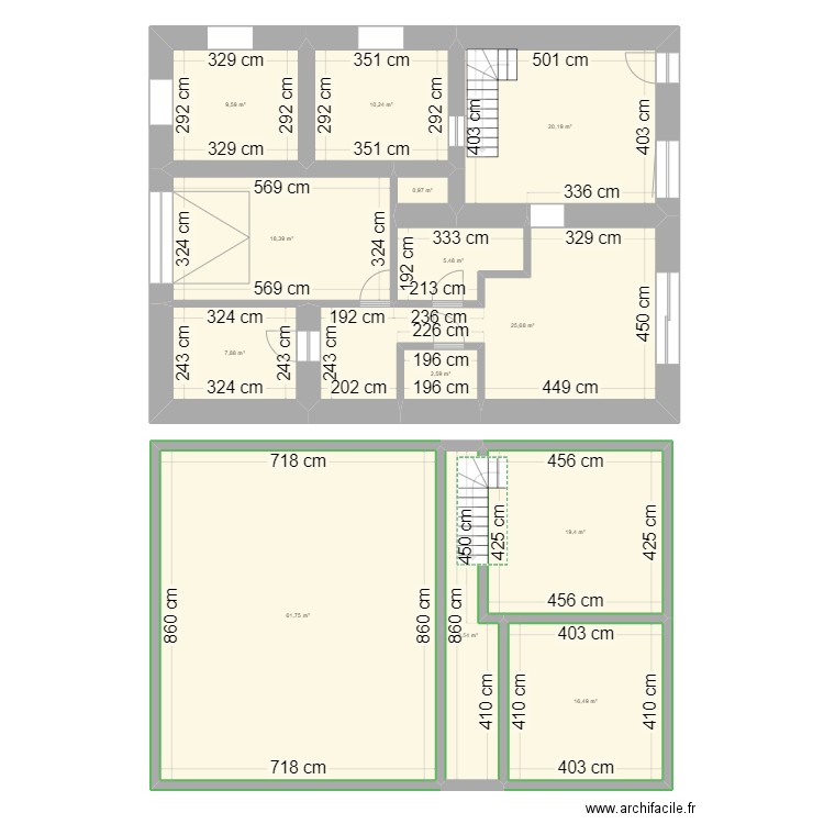 home. Plan de 13 pièces et 208 m2