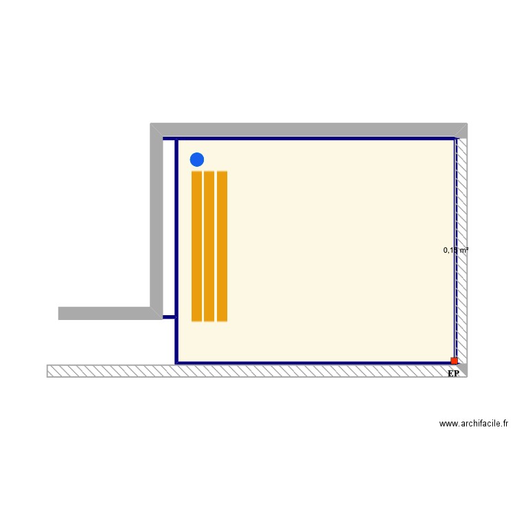 Vasco Olhao. Plan de 2 pièces et 27 m2