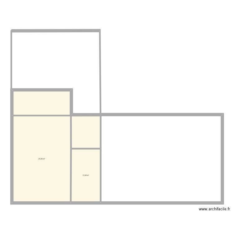 SAILLE. Plan de 2 pièces et 57 m2