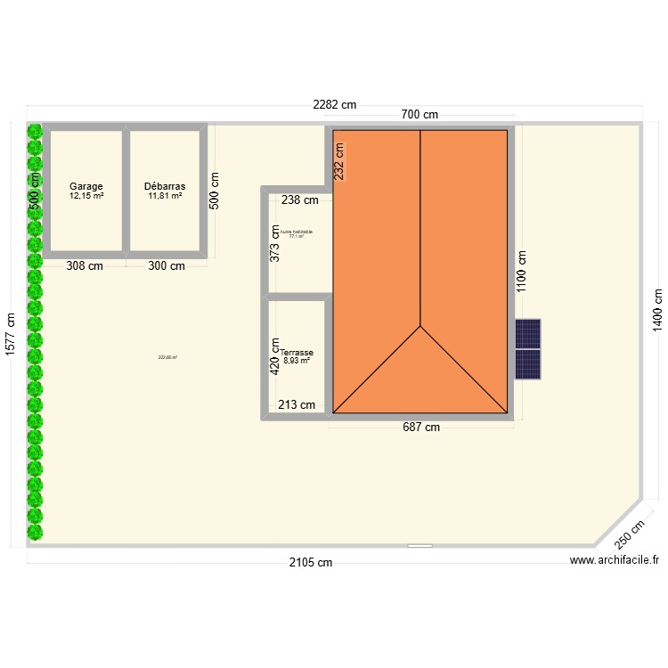 Maison maman. Plan de 5 pièces et 461 m2